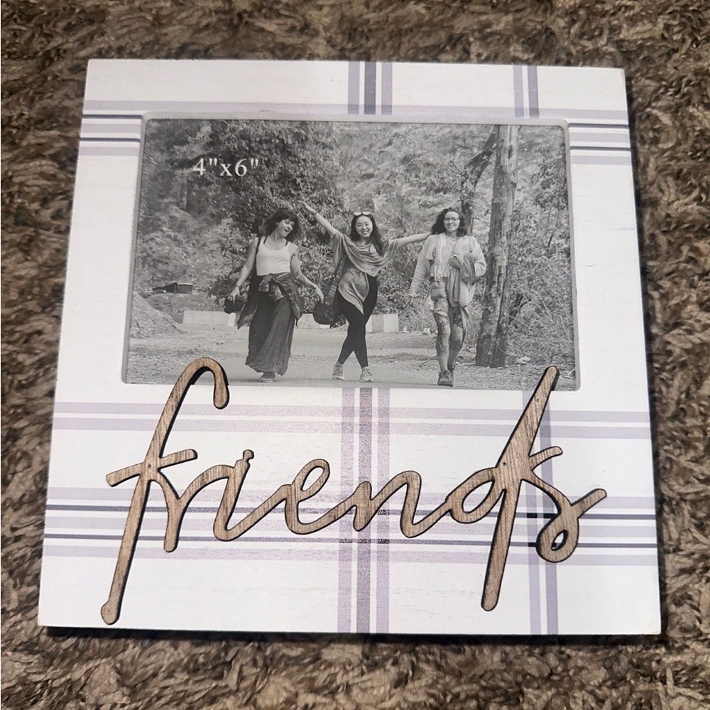 Friends photo frame wood block